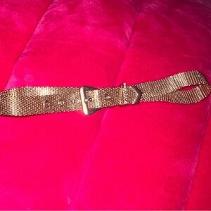 Betsy Johnson RoseGold Mesh Women's Belt choker necklace